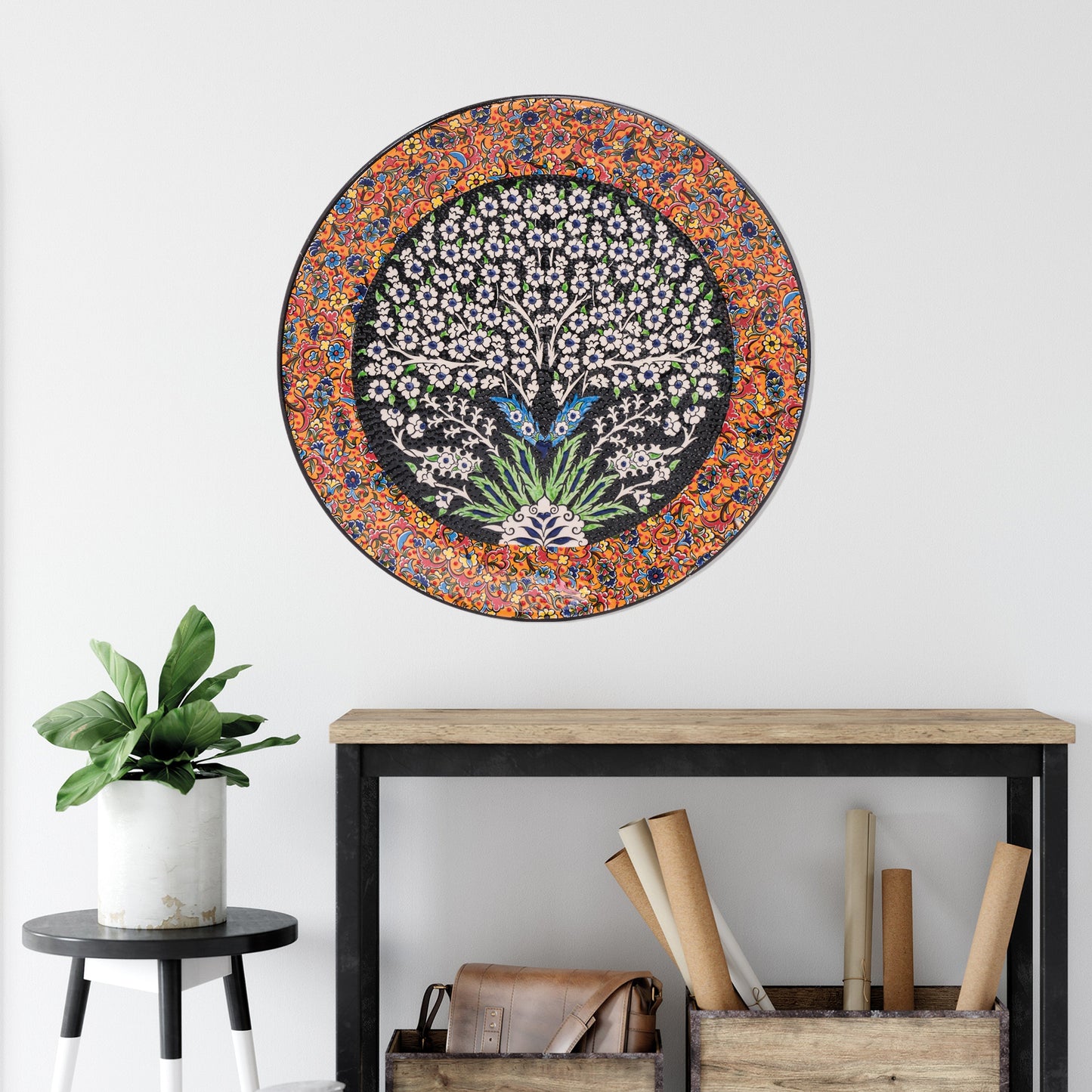 Ceramic Decorative Plate, Eternal Bloom Decorative Plate