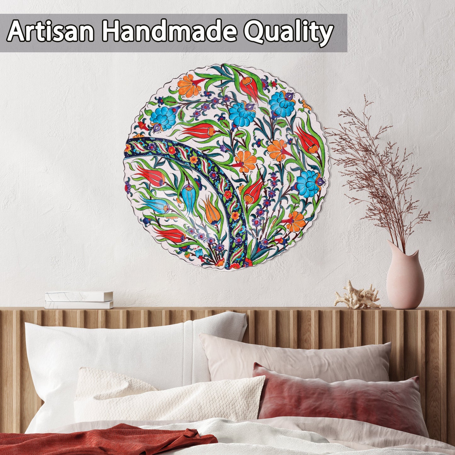 Ceramic Decorative Plate, Tulip Harmony Decorative Plate