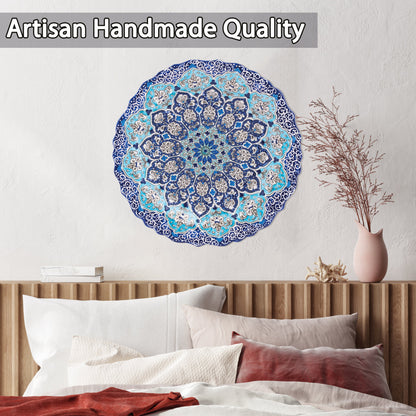 Ceramic Decorative Plate, Azure Bloom Decorative Plate