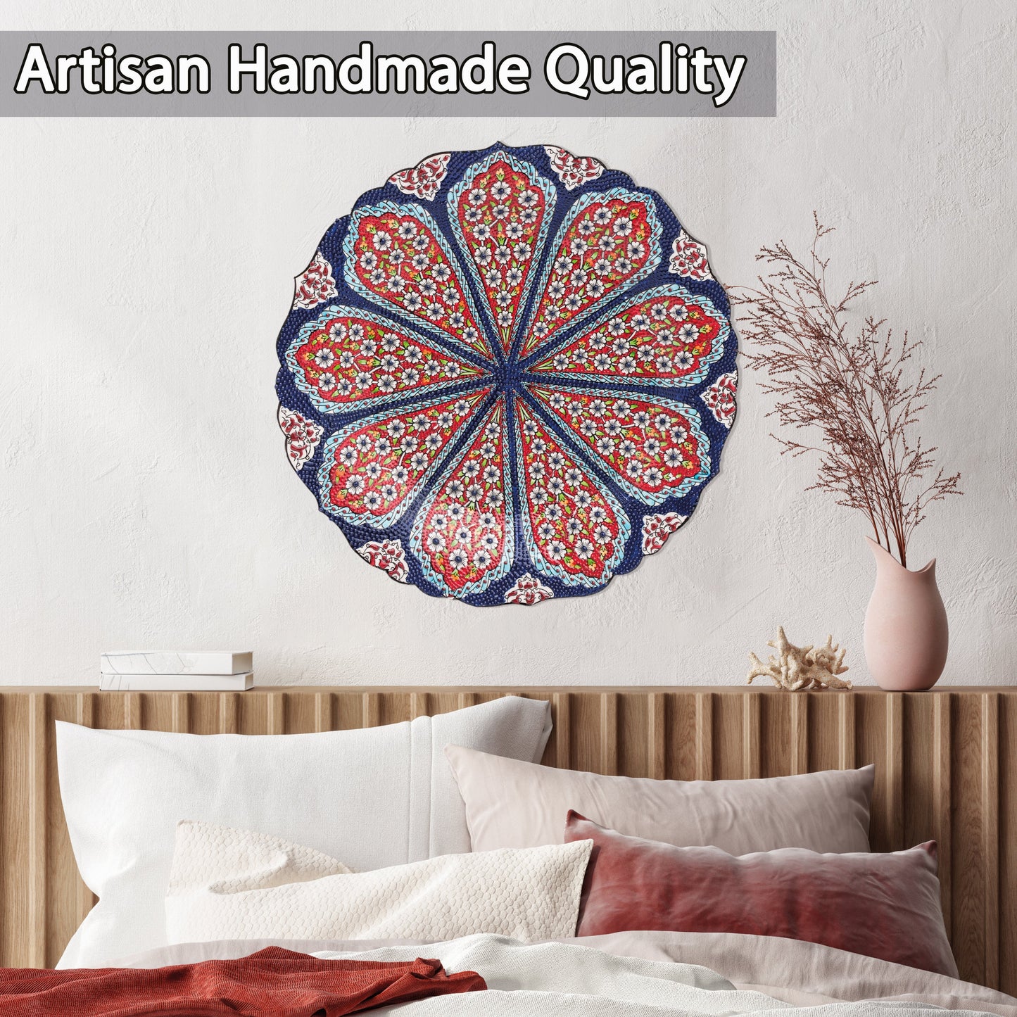 Ceramic Decorative Plate, Blossom Radiance Decorative Plate