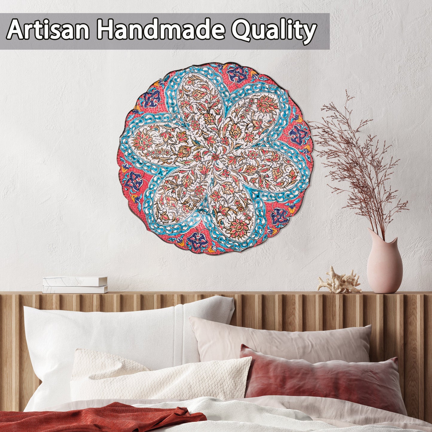 Ceramic Decorative Plate, Floral Radiance Decorative Plate