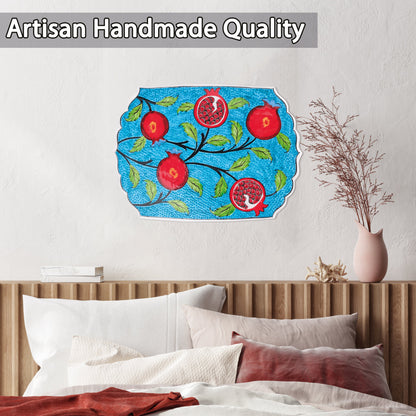 Ceramic Decorative Plate, Pomegranate Garden Decorative Plate