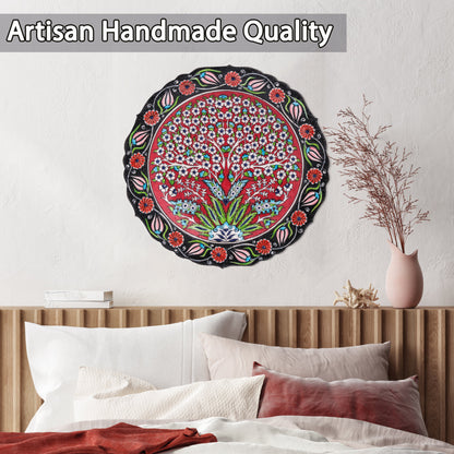 Ceramic Decorative Plate, Blossom Tree Decorative Plate