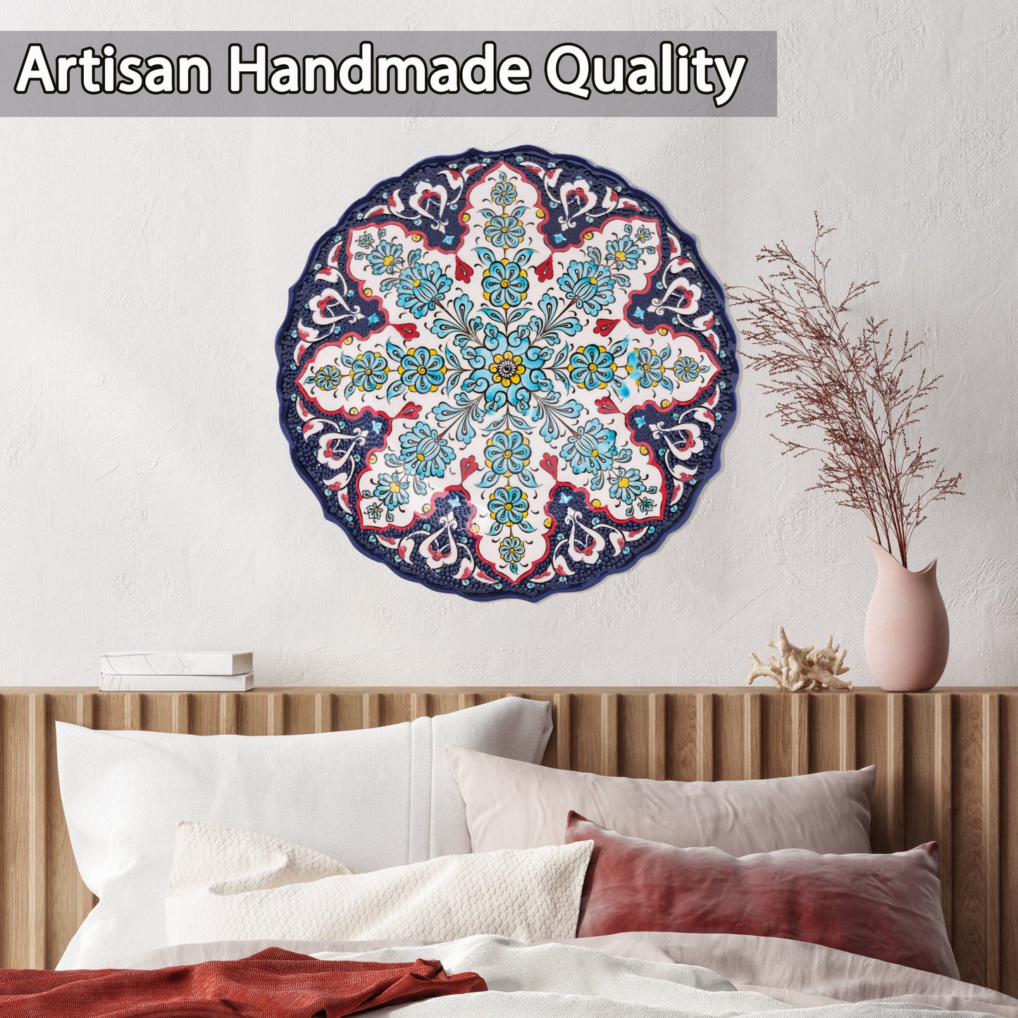 Ceramic Decorative Plate, Eternal Bloom Decorative Plate