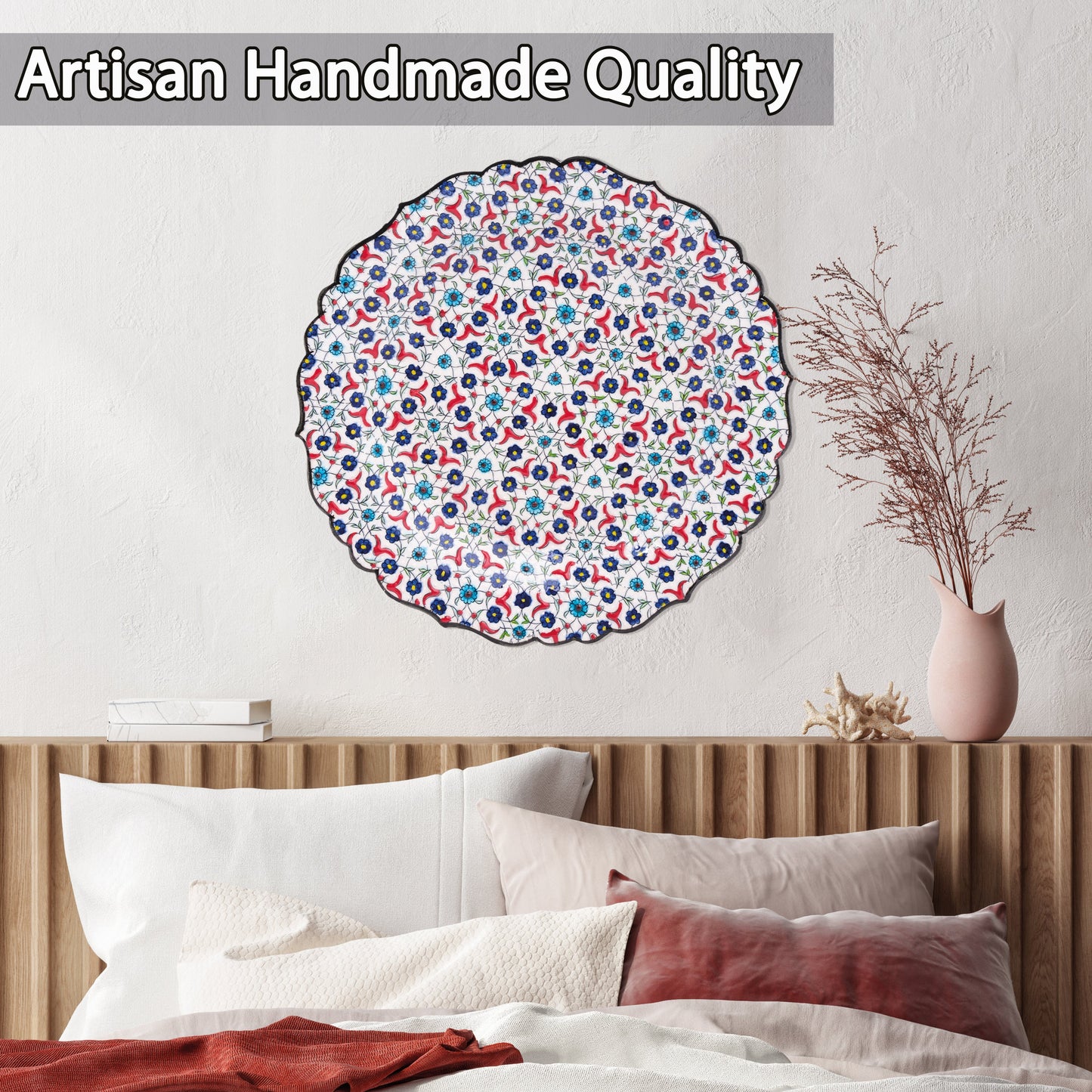 Ceramic Decorative Plate, Blossom Tapestry Decorative Plate