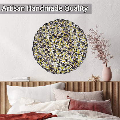Ceramic Decorative Plate, Olive Harmony Decorative Plate