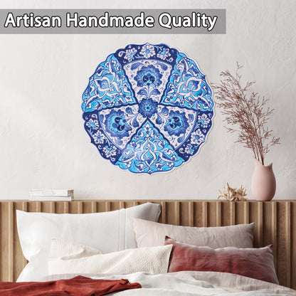 Ceramic Decorative Plate, Azure Elegance Decorative Plate