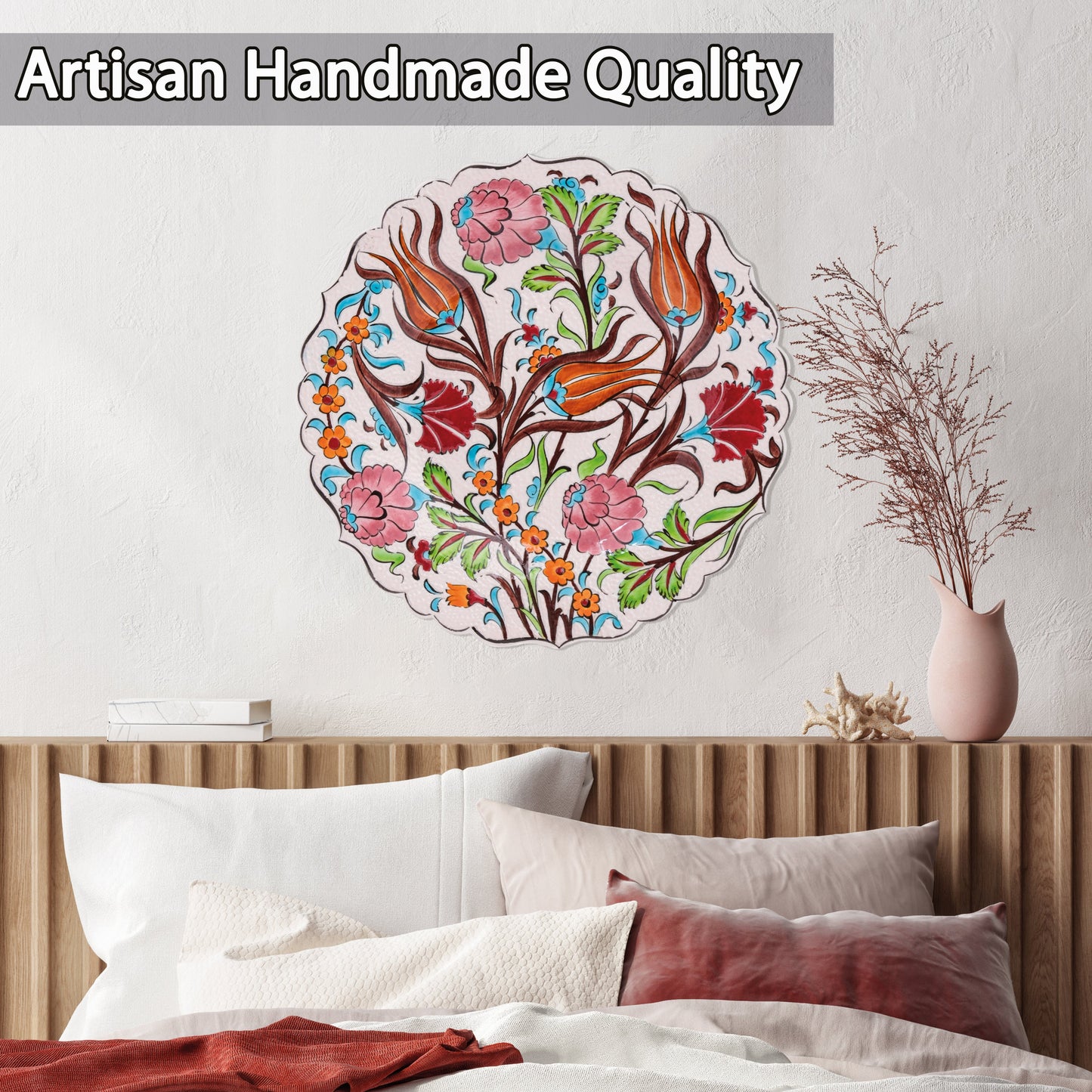 Ceramic Decorative Plate, Tulip Harmony Decorative Plate