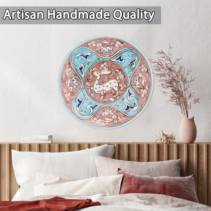 Ceramic Decorative Plate, Mystic Deer Decorative Plate