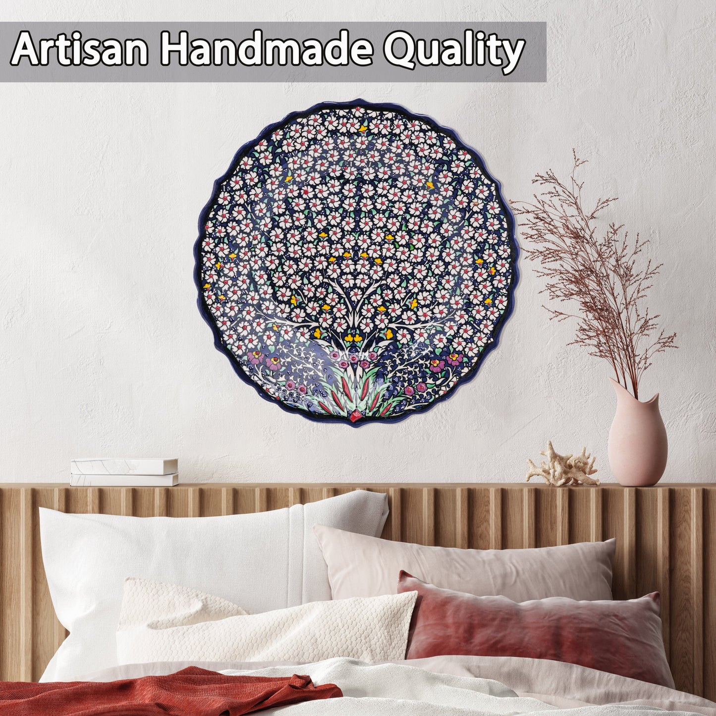 Ceramic Decorative Plate, Blossom Canopy Decorative Plate