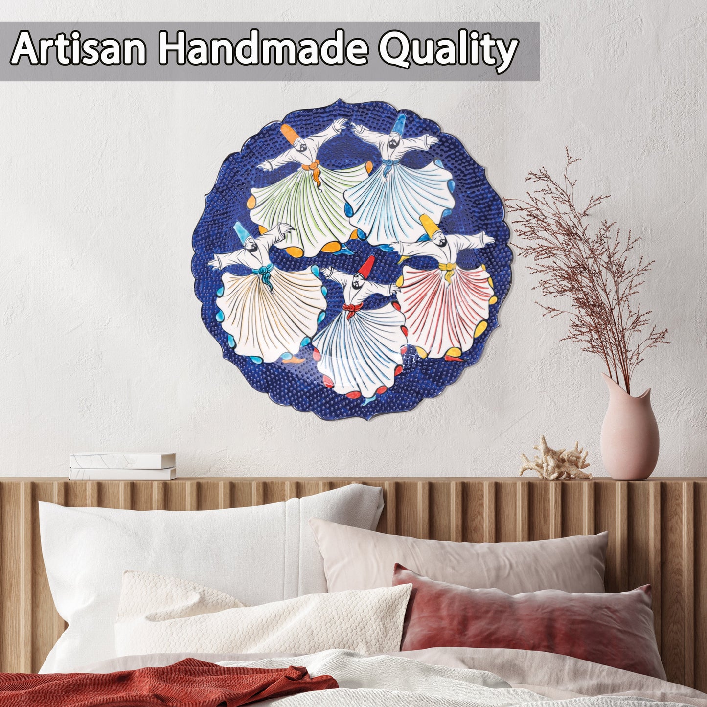 Ceramic Decorative Plate, Sufi Dance Decorative Plate
