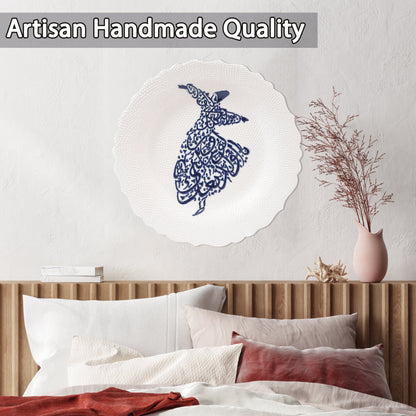Ceramic Decorative Plate, Sufi Whirl Decorative Plate