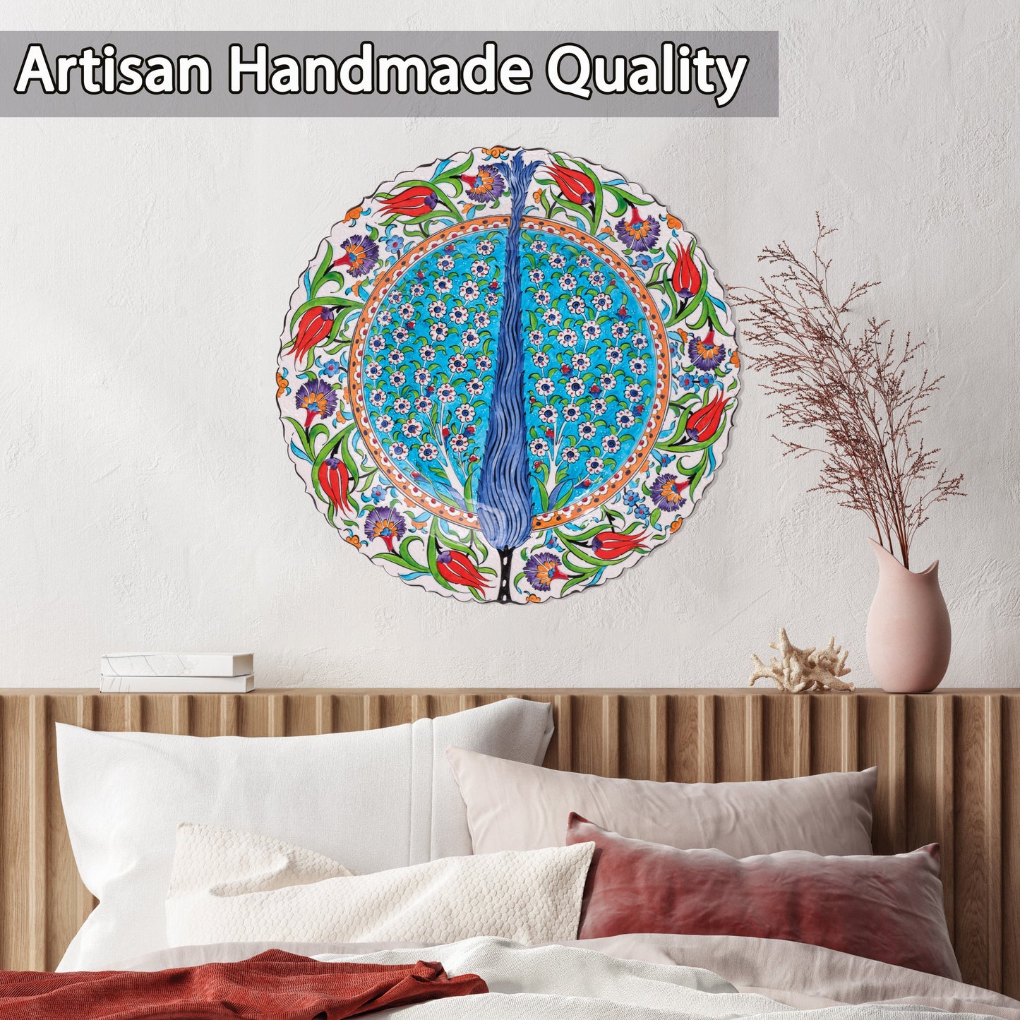 Ceramic Decorative Plate, Cyprus Elegance Decorative Plate