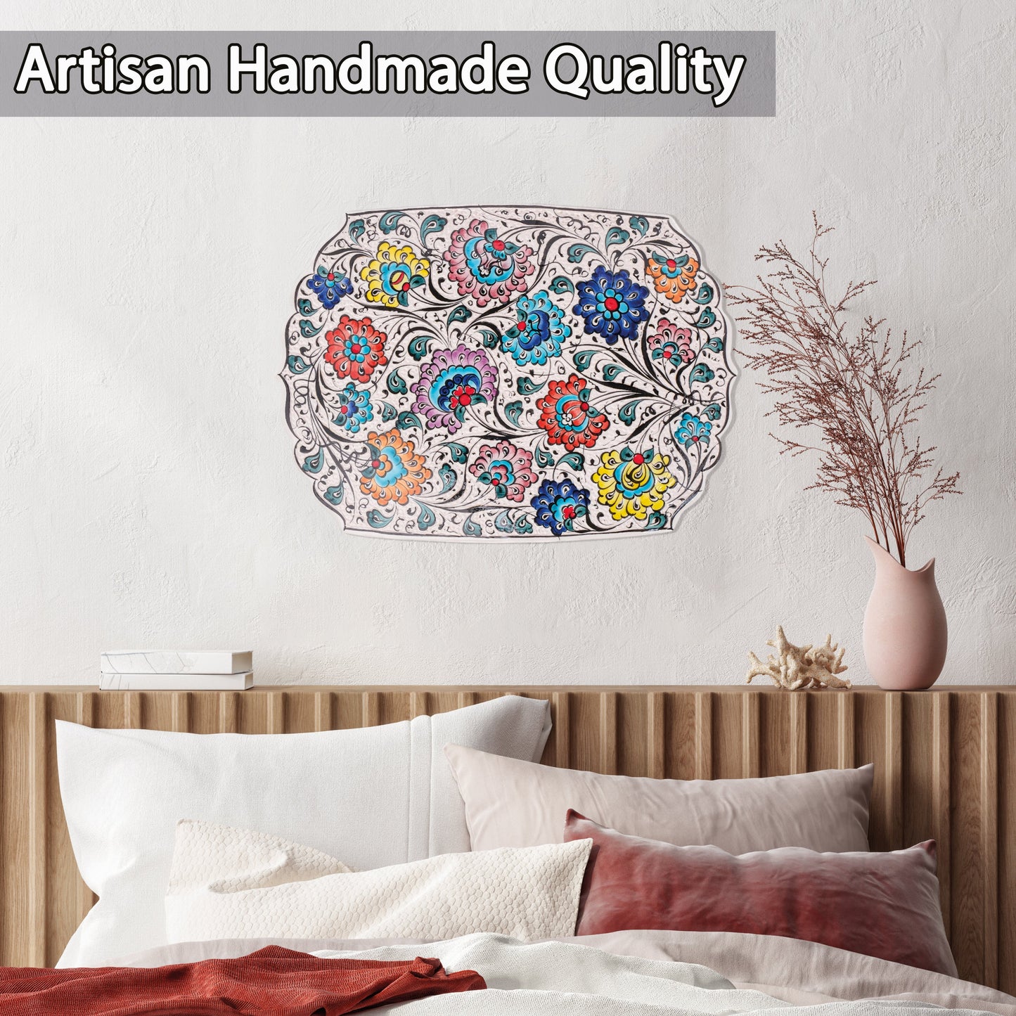 Ceramic Decorative Plate, Floral Symphony Decorative Plate