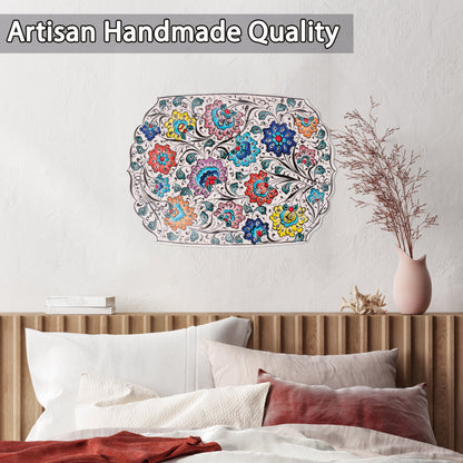 Ceramic Decorative Plate, Floral Symphony Decorative Plate