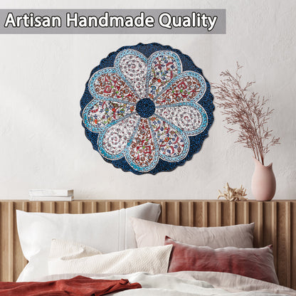 Ceramic Decorative Plate, Blossom Medallion Decorative Plate