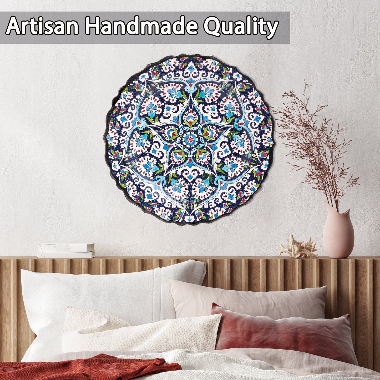 Ceramic Decorative Plate, Star Blossom Decorative Plate