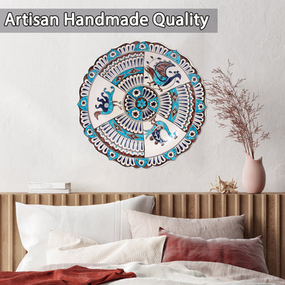 Ceramic Decorative Plate, Celestial Birds Decorative Plate