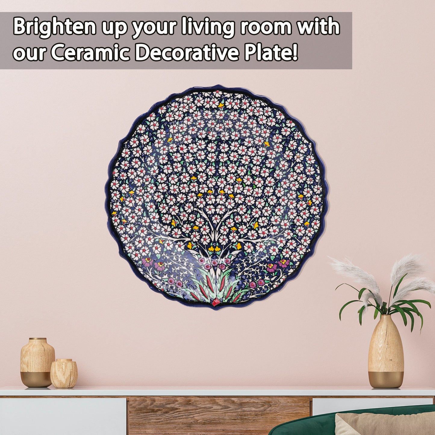 Ceramic Decorative Plate, Blossom Canopy Decorative Plate