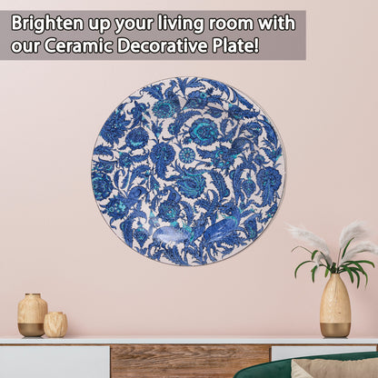 Ceramic Decorative Plate, Celestial Wildlife Decorative Plate