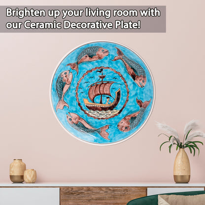 Ceramic Decorative Plate, Mariner's Voyage Decorative Plate