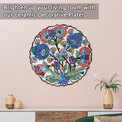 Ceramic Decorative Plate, Sultan's Bloom Decorative Plate