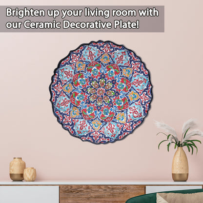 Ceramic Decorative Plate, Royal Mandala Decorative Plate