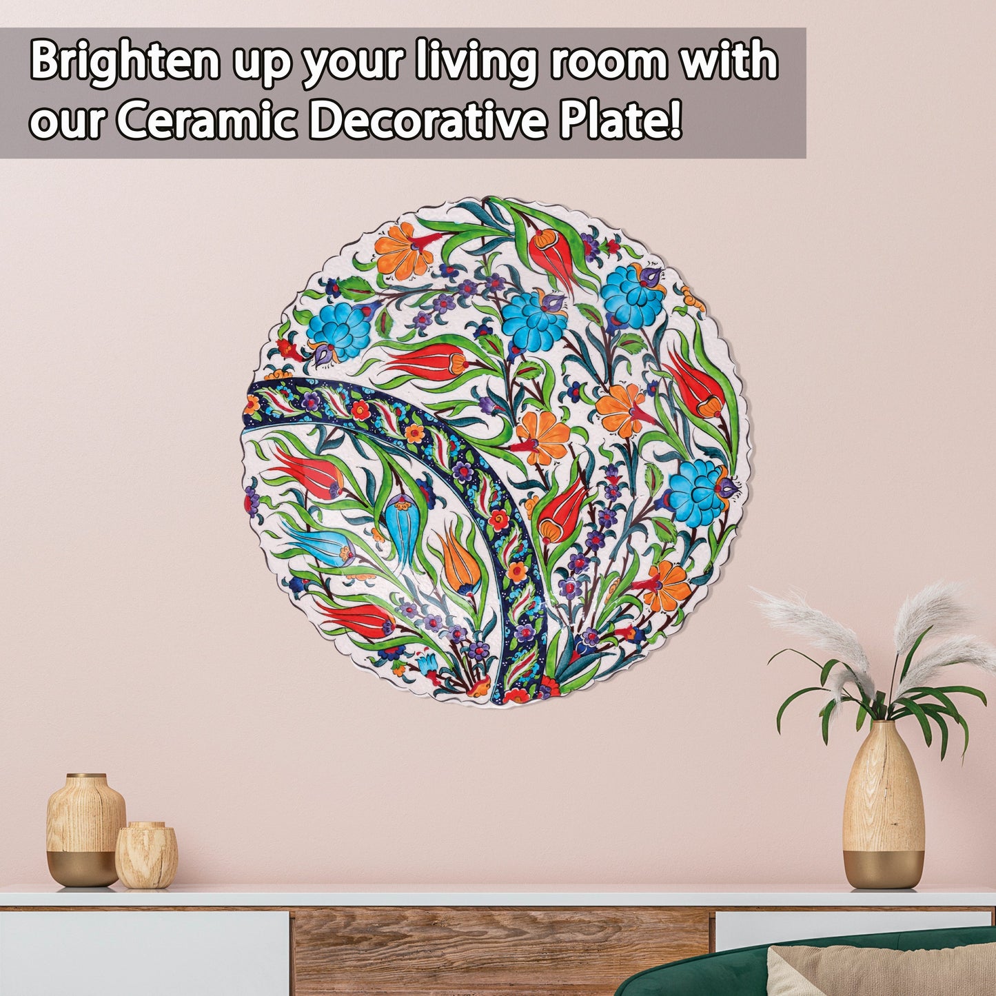 Ceramic Decorative Plate, Tulip Harmony Decorative Plate