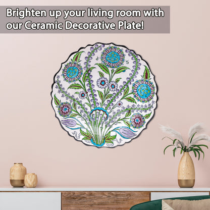 Ceramic Decorative Plate, Botanic Harmony Decorative Plate
