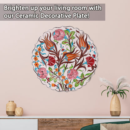 Ceramic Decorative Plate, Tulip Harmony Decorative Plate
