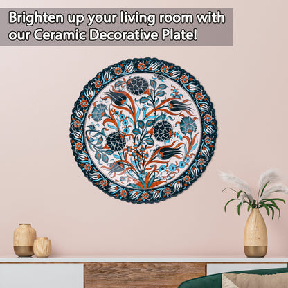 Ceramic Decorative Plate, Sultan's Florals Decorative Plate