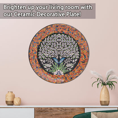 Ceramic Decorative Plate, Eternal Bloom Decorative Plate