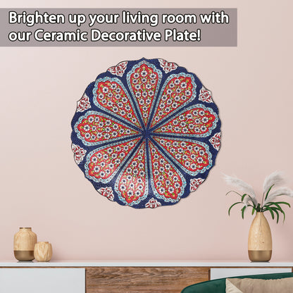 Ceramic Decorative Plate, Blossom Radiance Decorative Plate