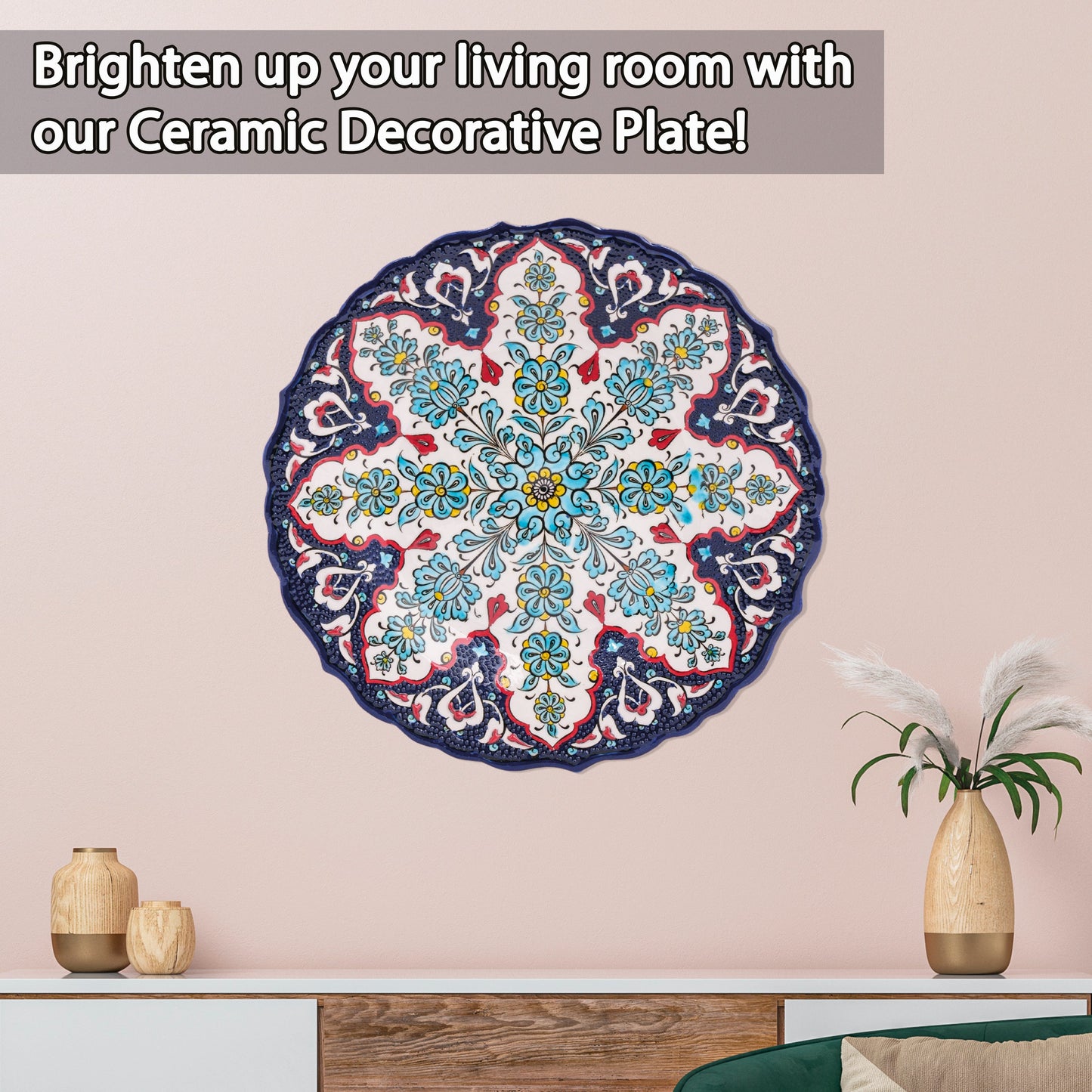 Ceramic Decorative Plate, Eternal Bloom Decorative Plate