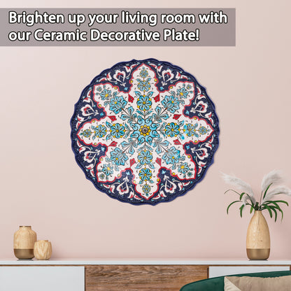 Ceramic Decorative Plate, Eternal Bloom Decorative Plate