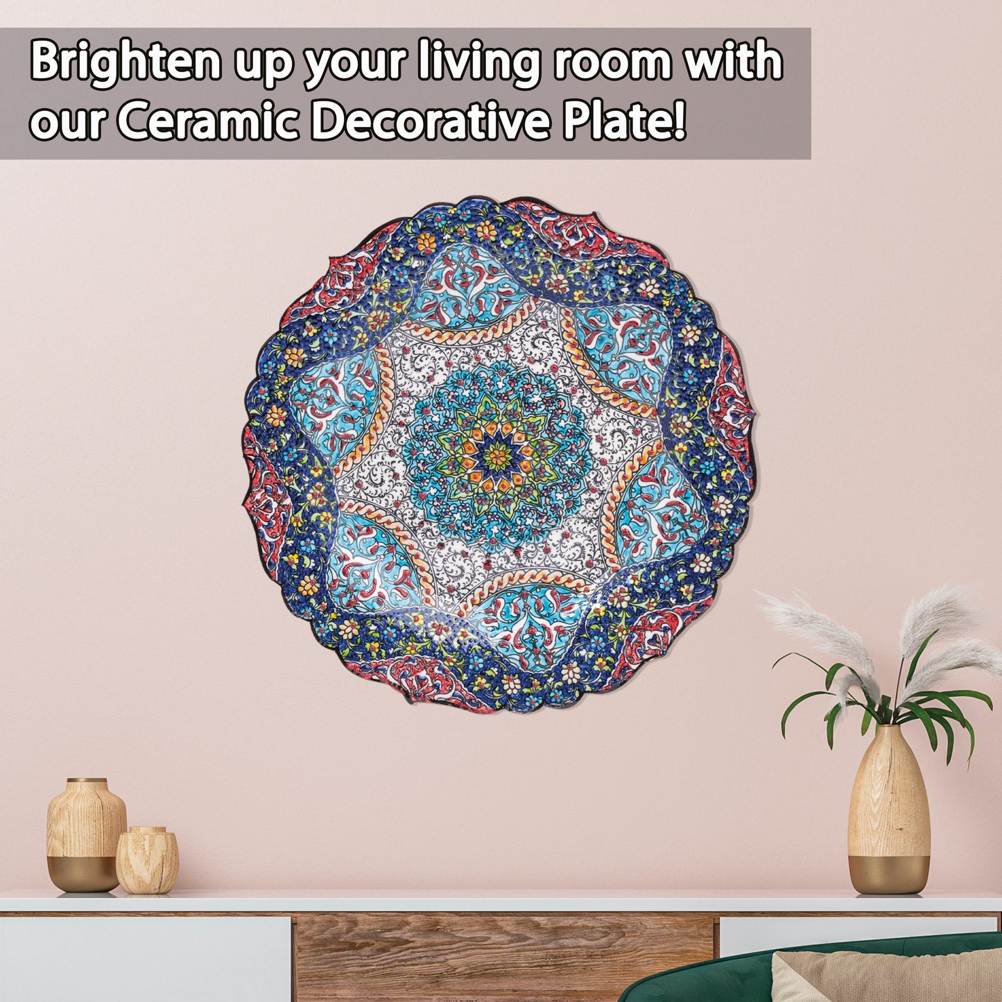 Ceramic Decorative Plate, Celestial Harmony Decorative Plate