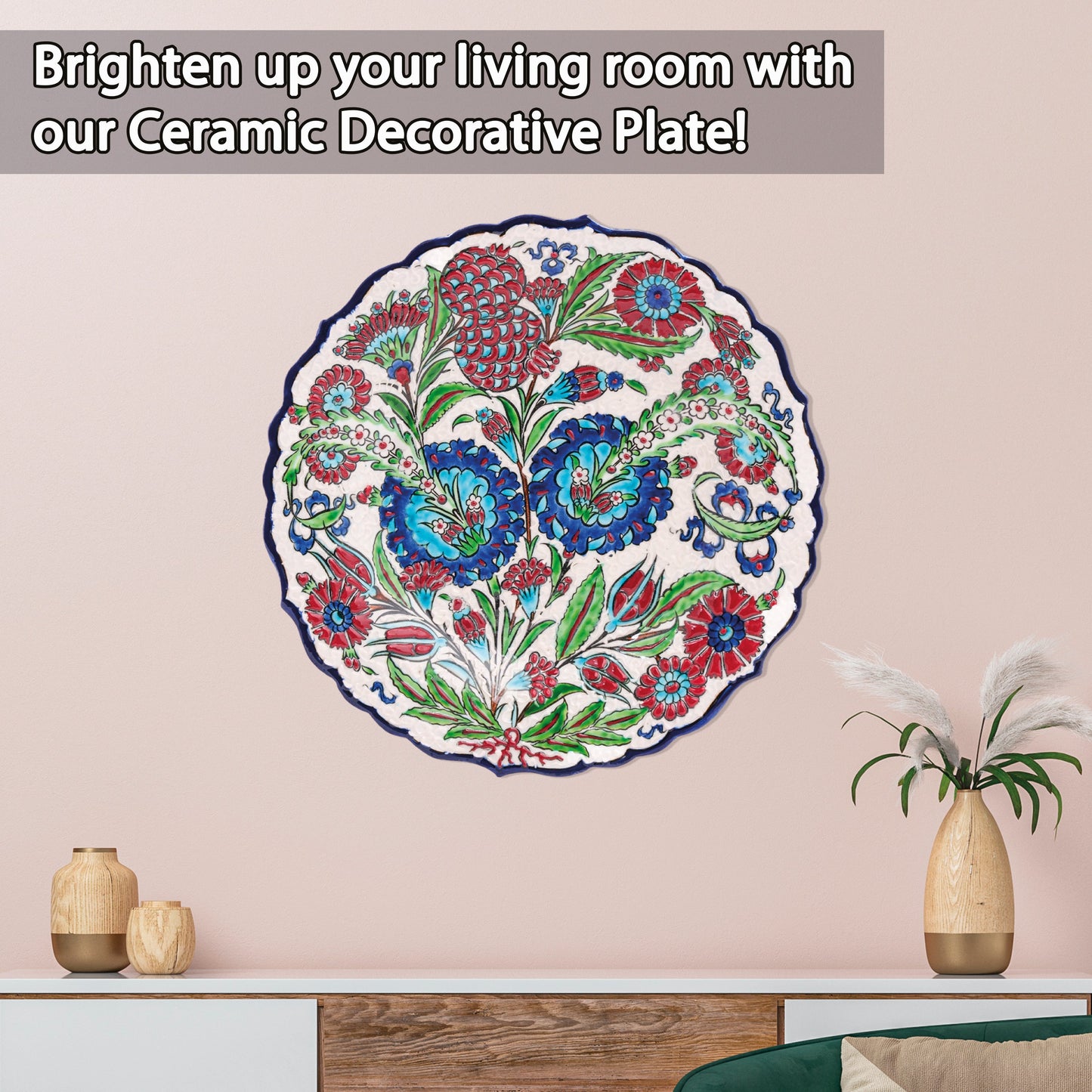 Ceramic Decorative Plate, Sultan's Bloom Decorative Plate