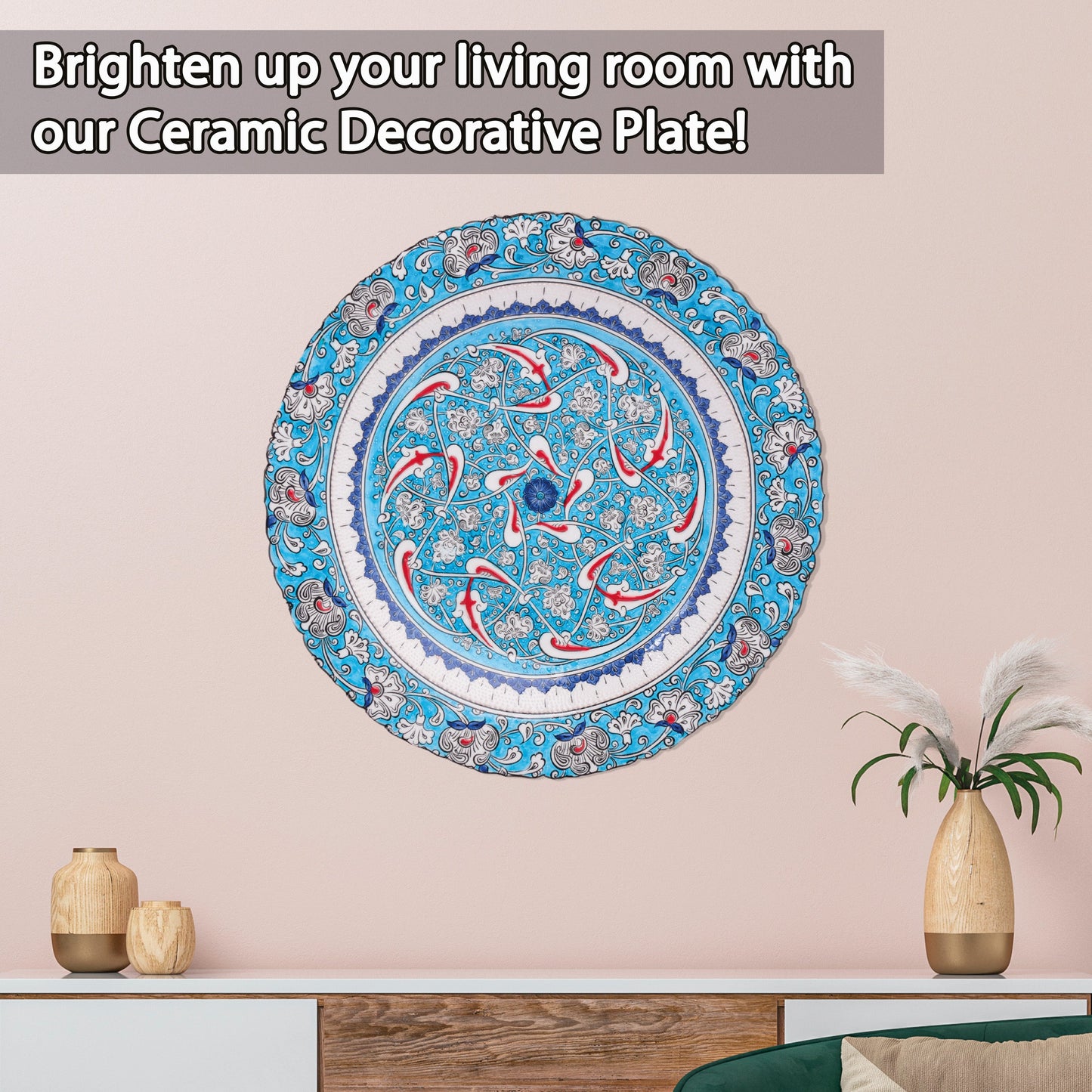 Ceramic Decorative Plate, Celestial Harmony Decorative Plate