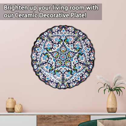 Ceramic Decorative Plate, Star Blossom Decorative Plate