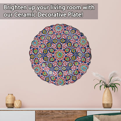 Ceramic Decorative Plate, Royal Mosaic Decorative Plate