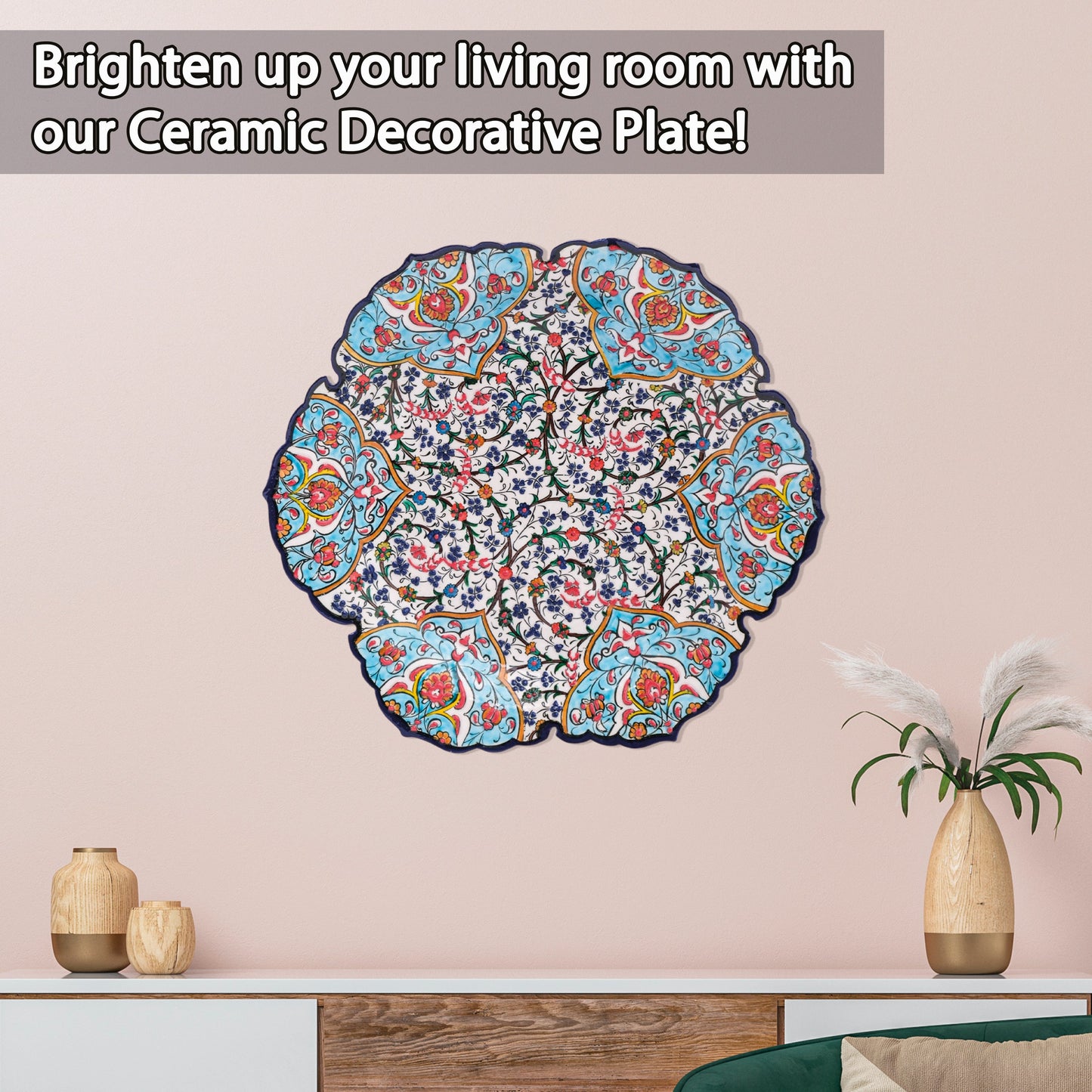 Ceramic Decorative Plate, Imperial Blossom Decorative Plate