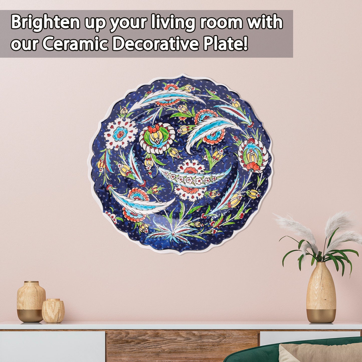 Ceramic Decorative Plate, Starry Garden Decorative Plate