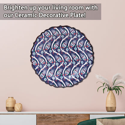Ceramic Decorative Plate, Tulip Wave Decorative Plate