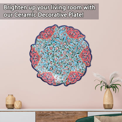 Ceramic Decorative Plate, Sultan's Garden Decorative Plate