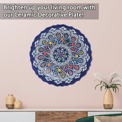 Ceramic Decorative Plate, Paisley Blossom Decorative Plate