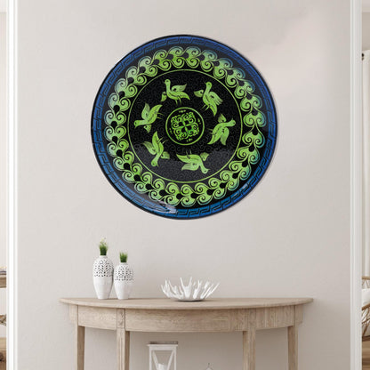 Ceramic Decorative Plate, Emerald Birds Decorative Plate