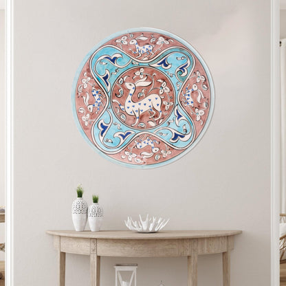 Ceramic Decorative Plate, Mystic Deer Decorative Plate