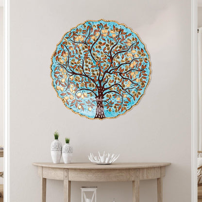 Ceramic Decorative Plate, Prosperity Tree Decorative Plate, Decorative Golden Plate