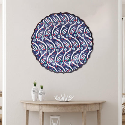 Ceramic Decorative Plate, Tulip Wave Decorative Plate