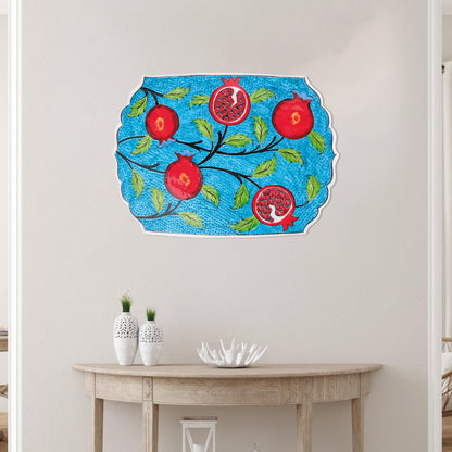 Ceramic Decorative Plate, Pomegranate Garden Decorative Plate